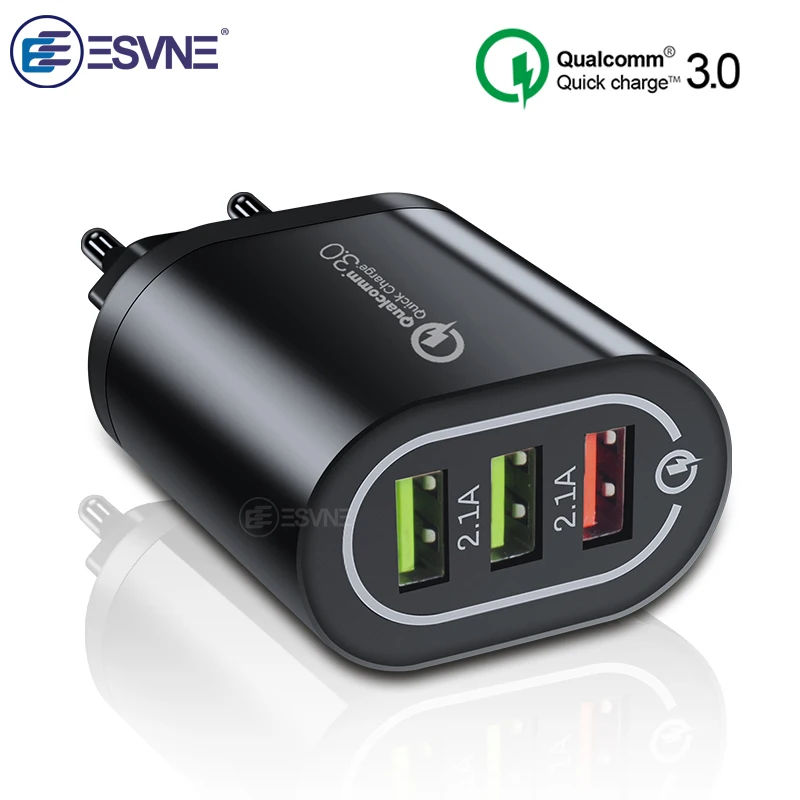 ESVNE 3 Port USB Charger adapter quick charge 3.0 qc 2.0 for iPhone Fast Charging for Samsung Xiaomi Mobile Phone Wall Charger
ESVNE 3 Port USB Charger adapter quick charge 3.0 qc 2.0 for iPhone Fast Charging for Samsung Xiaomi Mobile Phone Wall Charger
