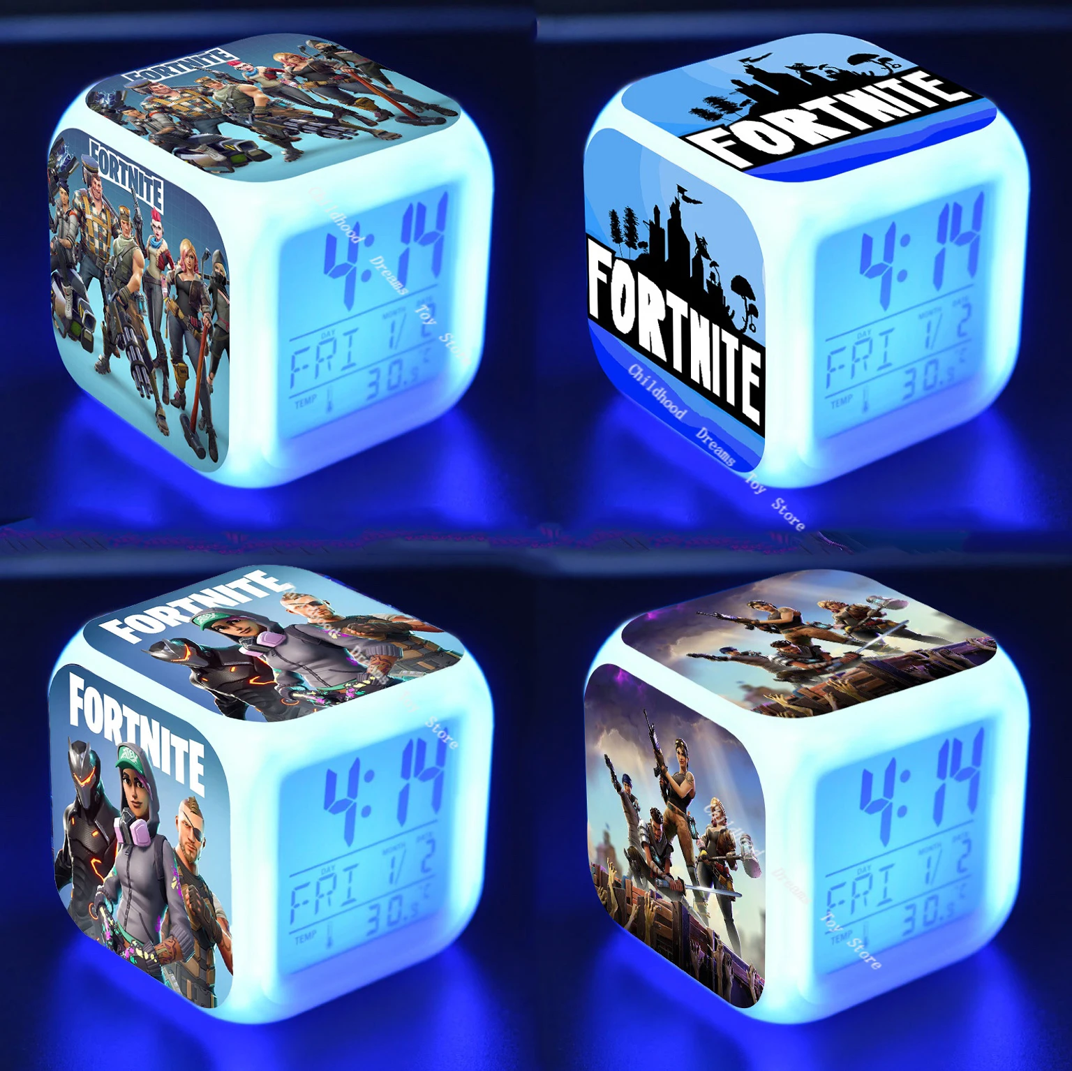 Fortnite Alarm Clock LED Digital Clock 7 Color Changing Light Night Glowing Battle Royale Kids Desk Clock Children Birthday Gift
Fortnite Alarm Clock LED Digital Clock 7 Color Changing Light Night Glowing Battle Royale Kids Desk Clock Children Birthday Gift