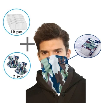 2pcs Seamless Neck Gaiter Face Cover Scarf With 10 PM2.5 Replaceable Filters Scarf Breathable For Fishing Hiking Cycling 
2pcs Seamless Neck Gaiter Face Cover Scarf With 10 PM2.5 Replaceable Filters Scarf Breathable For Fishing Hiking Cycling