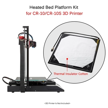 3D Heated Bed Platform Kit Aluminum Alloy Printing Build Plate Size 310 x 310Mm Cable Installed Well with Thermal Insulator Cott
3D Heated Bed Platform Kit Aluminum Alloy Printing Build Plate Size 310 x 310Mm Cable Installed Well with Thermal Insulator Cott