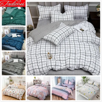 Plaid Stripe Duvet Cover Sheet Pillowcase 4pcs Bedding Set Adult Child Single Twin Double Queen King Size Bedspreads 1.5/1.8/2m
Plaid Stripe Duvet Cover Sheet Pillowcase 4pcs Bedding Set Adult Child Single Twin Double Queen King Size Bedspreads 1.5/1.8/2m