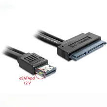 

Dual Power Esata Usb 12v 5v Combo To 22pin Sata Usb Hard Disk Cable Accessories,2.5 "SSD HDD Hard Drive Adapter Cable