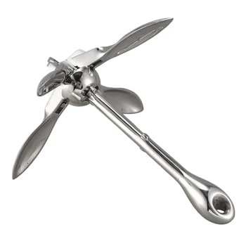 Stainless Steel Folding Grapnel Boat Anchor for Marine Yacht Kayak 1.5 Kg 3.3Lb 
Stainless Steel Folding Grapnel Boat Anchor for Marine Yacht Kayak 1.5 Kg 3.3Lb