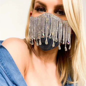 Jewelry Shiny Rhinestone Tassel Mask Decoration Face Accessories Cover Face Jewelry for Women Wedding Nightclub Bijoux Femme
Jewelry Shiny Rhinestone Tassel Mask Decoration Face Accessories Cover Face Jewelry for Women Wedding Nightclub Bijoux Femme
