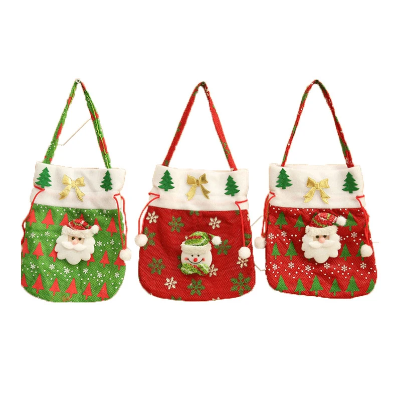 Christmas Gift Bags 3PCS Christmas Cloth Bag Drawstring Bags Treat Bags with Holiday Party Decorations
Christmas Gift Bags 3PCS Christmas Cloth Bag Drawstring Bags Treat Bags with Holiday Party Decorations