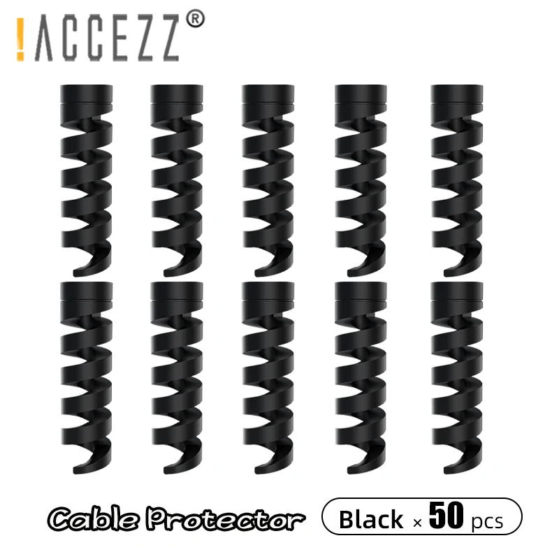 !ACCEZZ 50pcs Spiral Cable Protector Data Line Soft Silicone Bobbin Winder Protective for iPhone Android USB Cable Saver Cover
!ACCEZZ 50pcs Spiral Cable Protector Data Line Soft Silicone Bobbin Winder Protective for iPhone Android USB Cable Saver Cover