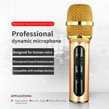 Portable Professional Karaoke Condenser Microphone Sing Recording Live Microfone For Mobile Phone Computer With ECHO Sound Card
Portable Professional Karaoke Condenser Microphone Sing Recording Live Microfone For Mobile Phone Computer With ECHO Sound Card