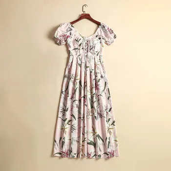 Women Runway Dress 2019 High Quality Summer O-Neck Short Sleeve Floral Print Dresses Casual Dress NP0722N
Women Runway Dress 2019 High Quality Summer O-Neck Short Sleeve Floral Print Dresses Casual Dress NP0722N