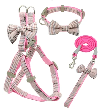 Soft Pet Harness and Leash Collar Set Adjustable Lovely Bow Nylon for Small Medium Dog Leashes Outdoor Walking Pet Supplies
Soft Pet Harness and Leash Collar Set Adjustable Lovely Bow Nylon for Small Medium Dog Leashes Outdoor Walking Pet Supplies