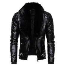 FAKUNTN Jackets Men's Punk Leather Leather Vintage Steam Pocket Zipper Fur Collar Gothic Retro Coat Punk Style Casual Slim
FAKUNTN Jackets Men's Punk Leather Leather Vintage Steam Pocket Zipper Fur Collar Gothic Retro Coat Punk Style Casual Slim