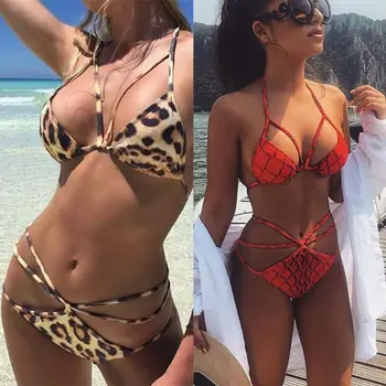 Summer Women Sexy Swimwear Two-Piece Swimsuit Strappy Bikini Set Fashion Casual Slim High Waist Leopard Beachwear Bathing Suit
Summer Women Sexy Swimwear Two-Piece Swimsuit Strappy Bikini Set Fashion Casual Slim High Waist Leopard Beachwear Bathing Suit