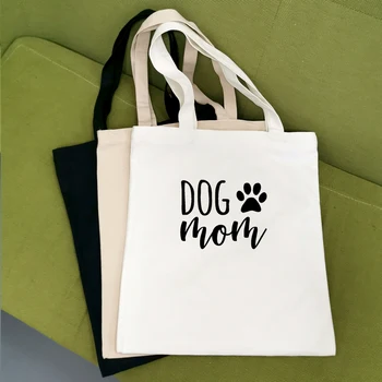 Dog Mama Print Ladies Handbags Canvas Tote Bag Cotton Shopping Folding Women Eco Reusable Shoulder Shopper Bags Bolsas De Tela 
Dog Mama Print Ladies Handbags Canvas Tote Bag Cotton Shopping Folding Women Eco Reusable Shoulder Shopper Bags Bolsas De Tela