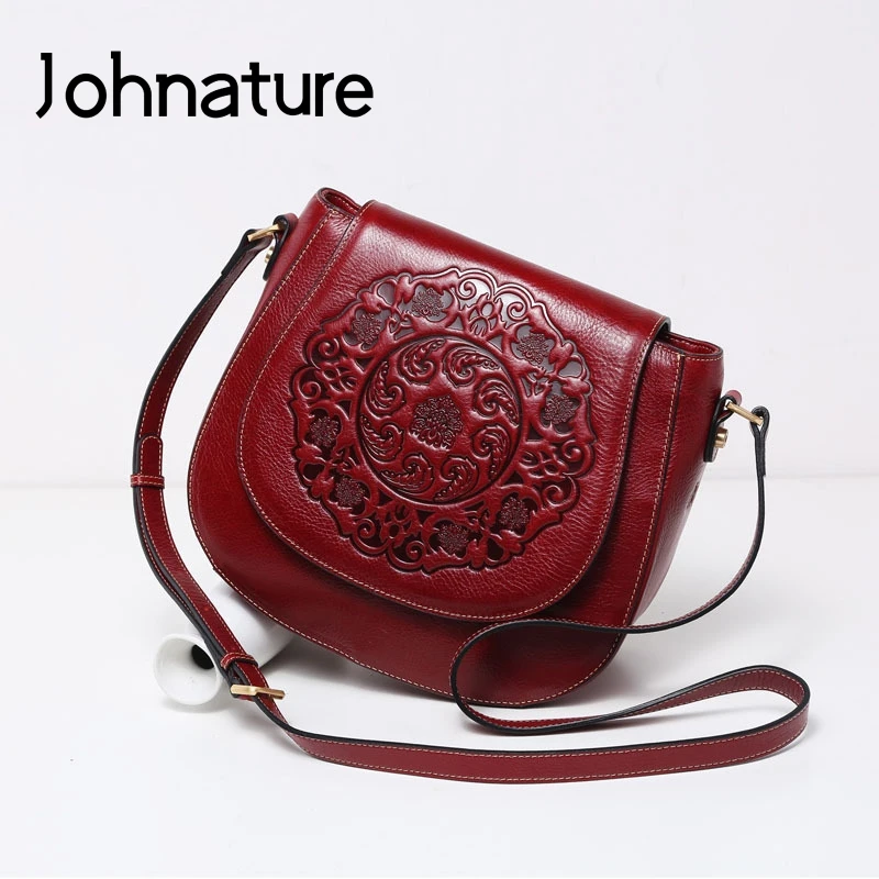 Johnature Retro First Layer Cow Leather Women Bag Leisure Handmade Embossed Versatile Large Capacity Shoulder & Crossbody Bags
Johnature Retro First Layer Cow Leather Women Bag Leisure Handmade Embossed Versatile Large Capacity Shoulder & Crossbody Bags