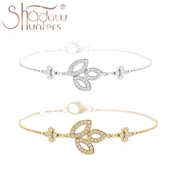 SHADOWHUNTERS Authentic 925 Sterling Silver Three Leaves Chain Bracelets For Women Japan New Collection Silver 925 Jewelry 
SHADOWHUNTERS Authentic 925 Sterling Silver Three Leaves Chain Bracelets For Women Japan New Collection Silver 925 Jewelry