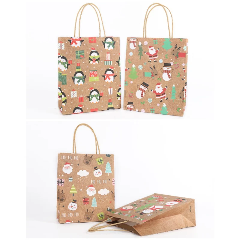 christmas gift paper bags 12pcs portable biscuits