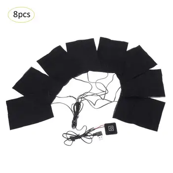 USB Charged Clothes Heating Pad 5V Carbon Fiber Heating Pad Electric Heating Sheet 6 8 Pads Heating Warmer Pad For Vest Jacket
USB Charged Clothes Heating Pad 5V Carbon Fiber Heating Pad Electric Heating Sheet 6 8 Pads Heating Warmer Pad For Vest Jacket