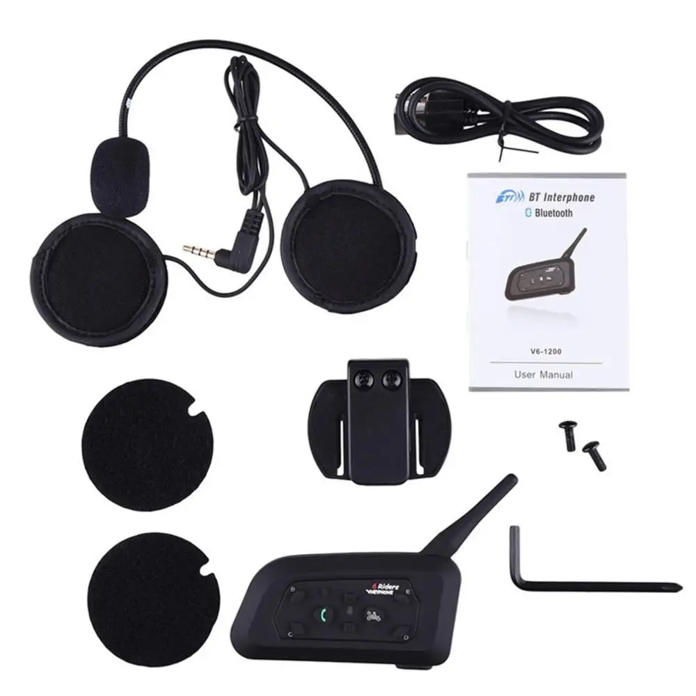 V6-1200 motorcycle helmet Bluetooth headset Intercom 6 riders 1200M Intercom BT Interphone
V6-1200 motorcycle helmet Bluetooth headset Intercom 6 riders 1200M Intercom BT Interphone