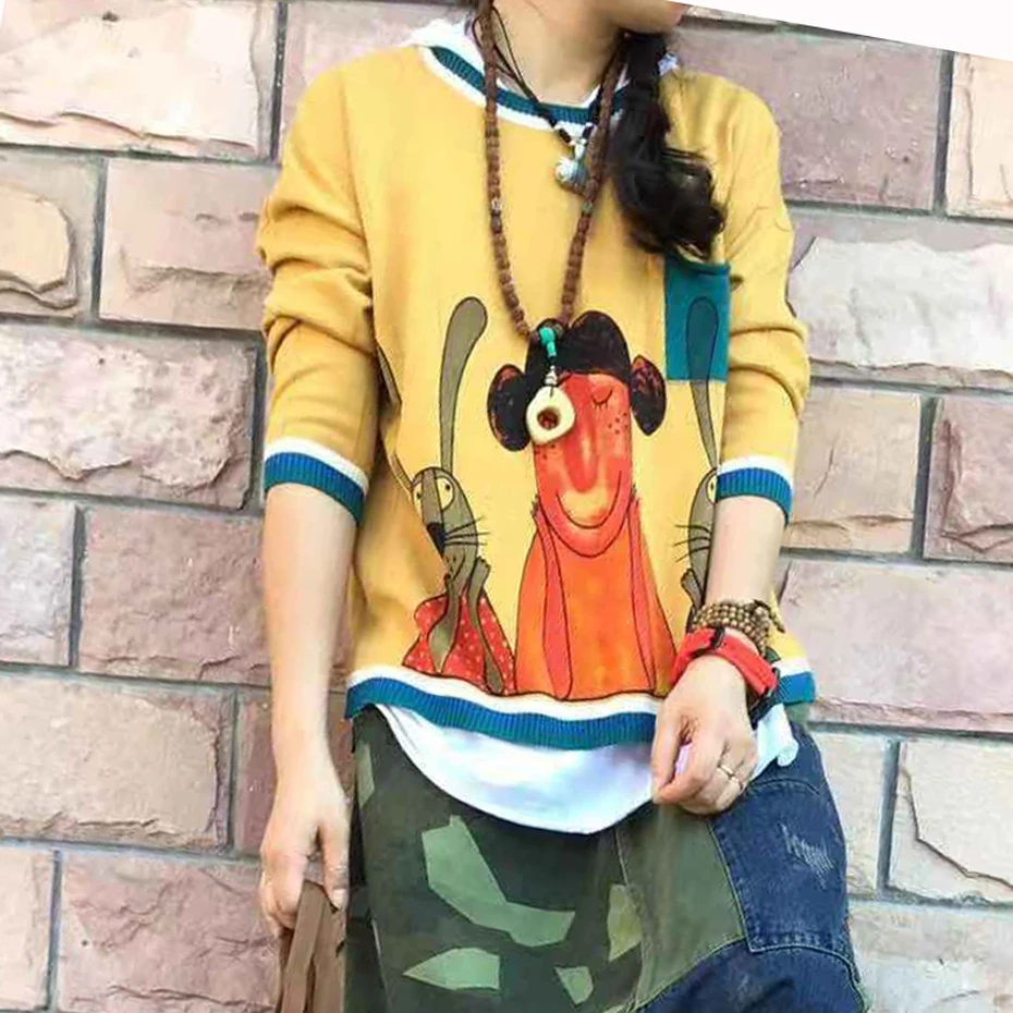 Women Sweater Pullover Tops Knit Outwear for Spring Autumn Winter Big Loose Oversized Cartoon Fashion Casual AZ59221618
Women Sweater Pullover Tops Knit Outwear for Spring Autumn Winter Big Loose Oversized Cartoon Fashion Casual AZ59221618