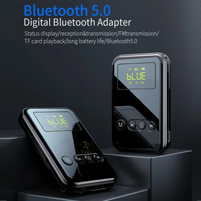 Bluetooth 5.0 Digital Display Audio Transmitter Receiver 4-in-1 Handsfree Call Wireless Audio Adapter
Bluetooth 5.0 Digital Display Audio Transmitter Receiver 4-in-1 Handsfree Call Wireless Audio Adapter