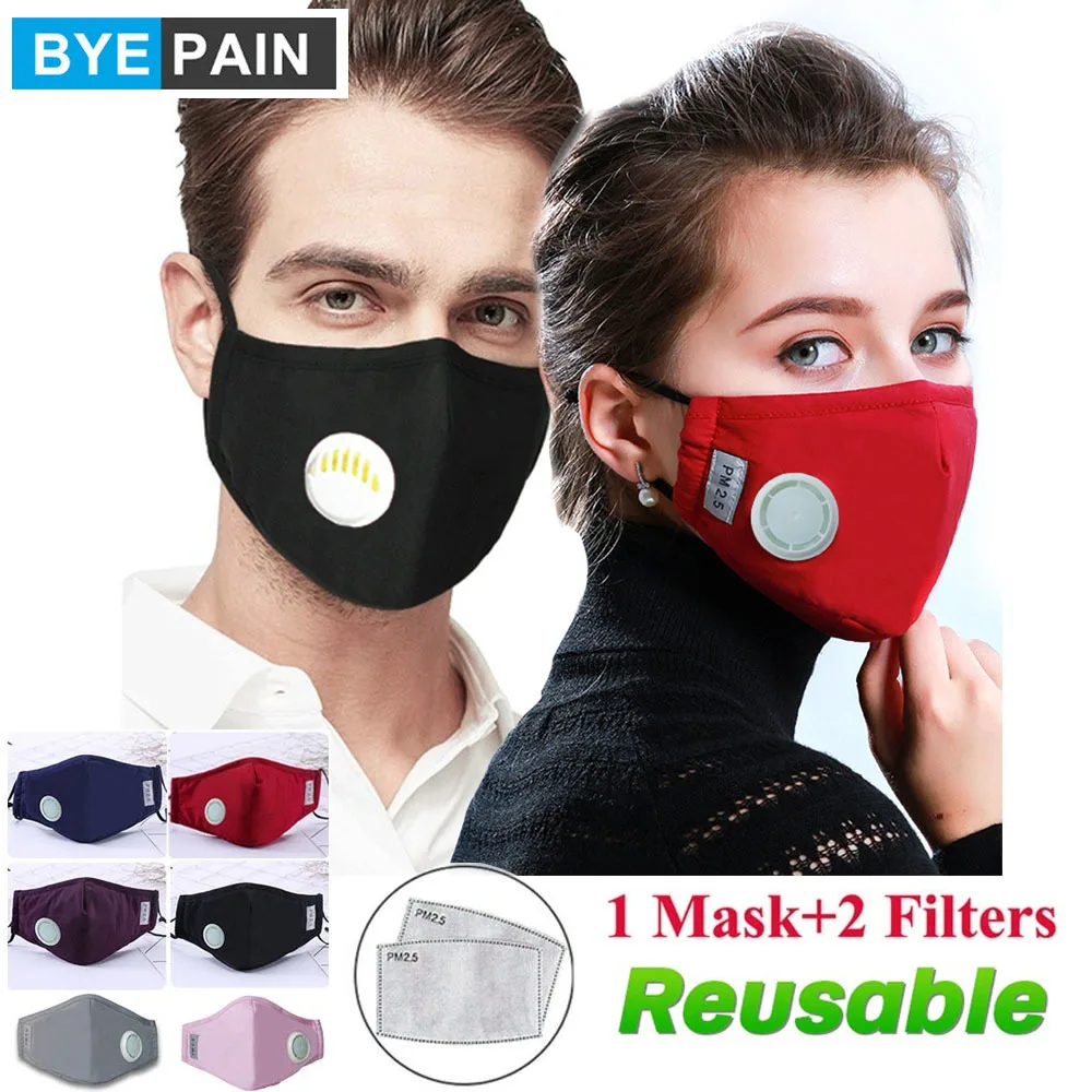 1 шт. BYEPAIN модная мужская и женская хлопковая дыхательная трубка PM2.5 лицевая маска