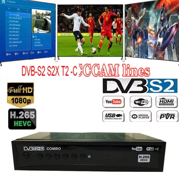 DVB S2x S2 T2 Satellite TV Receiver HD 168 Plus DVB-S2 S2X DVB-t T2 C Combo with free Cccam 7 Clines H.265 Set top box
DVB S2x S2 T2 Satellite TV Receiver HD 168 Plus DVB-S2 S2X DVB-t T2 C Combo with free Cccam 7 Clines H.265 Set top box