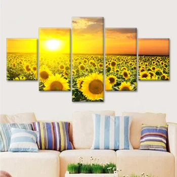 Frame Wall Pictures for Living Room 5 Pieces Sunflower Oil Art Canvas Painting Modern Flower Printed Paintings Wall Art Picture
Frame Wall Pictures for Living Room 5 Pieces Sunflower Oil Art Canvas Painting Modern Flower Printed Paintings Wall Art Picture