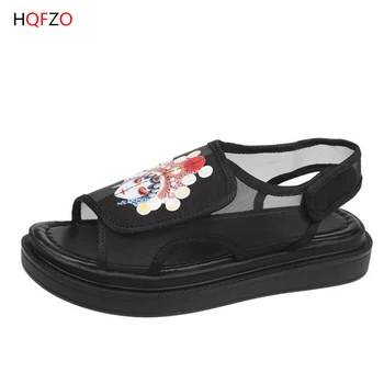 HQFZO Women Sport Sandals Mesh Platform Women Shoes Casual Hook Loop Ope Toe Breathable Sneakers Sandals 2020 
HQFZO Women Sport Sandals Mesh Platform Women Shoes Casual Hook Loop Ope Toe Breathable Sneakers Sandals 2020