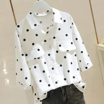 Women Large Plus Size summer Polka dot Tops Clothes Vintage Black White Shirt Elegant Blouse Lady Casual Fashion 2020 new Shirt
Women Large Plus Size summer Polka dot Tops Clothes Vintage Black White Shirt Elegant Blouse Lady Casual Fashion 2020 new Shirt