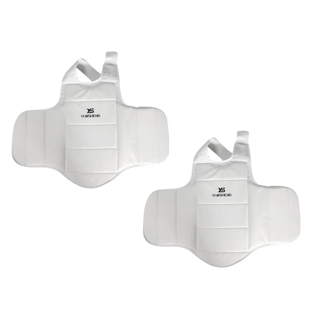 2 Pieces Boxing Chest Guard Shield Martial Arts Rib Protector Body Protection MMA Training Kickboxing Sports White 2 Pieces Boxing Chest Guard Shield Martial Arts Rib Protector Body Protection MMA Training Kickboxing Sports White