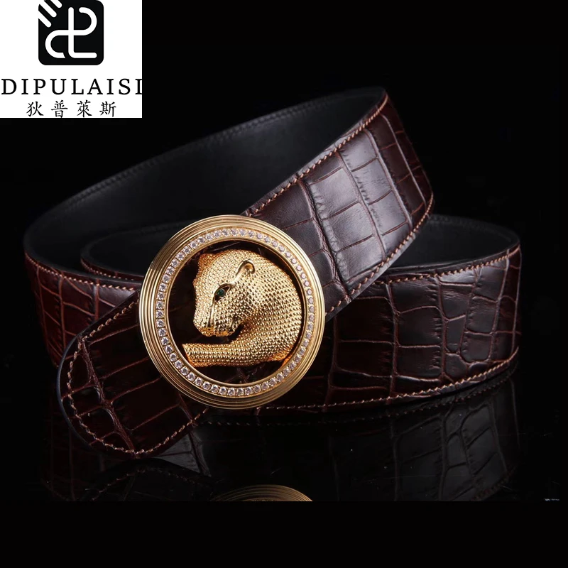 2020 Genuine Dipulaisi New Stefano Ricciing Leopard Head Stainless Steel Buckle Diamond Leather Crocodile Pattern Men's Belt
2020 Genuine Dipulaisi New Stefano Ricciing Leopard Head Stainless Steel Buckle Diamond Leather Crocodile Pattern Men's Belt