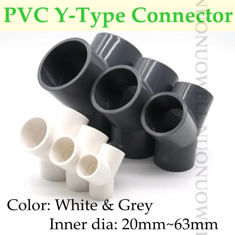 1pc 20-63mm Y-type PVC Pipe Connector 3 Way Joints Drainage Fittings Garden Irrigation Aquarium Supplies Fish Tank Connectors
1pc 20-63mm Y-type PVC Pipe Connector 3 Way Joints Drainage Fittings Garden Irrigation Aquarium Supplies Fish Tank Connectors