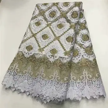 2020 White High Quality African Lace Fabric French Net Embroidery Stones Tulle Lace Fabric For Nigerian Party Dress 1239 
2020 White High Quality African Lace Fabric French Net Embroidery Stones Tulle Lace Fabric For Nigerian Party Dress 1239