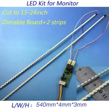 Universal LED Backlight Lamps Update Kit For LCD Monitor 2 LED Strips Support To 24'' 540mm LED Backlight Board
Universal LED Backlight Lamps Update Kit For LCD Monitor 2 LED Strips Support To 24'' 540mm LED Backlight Board