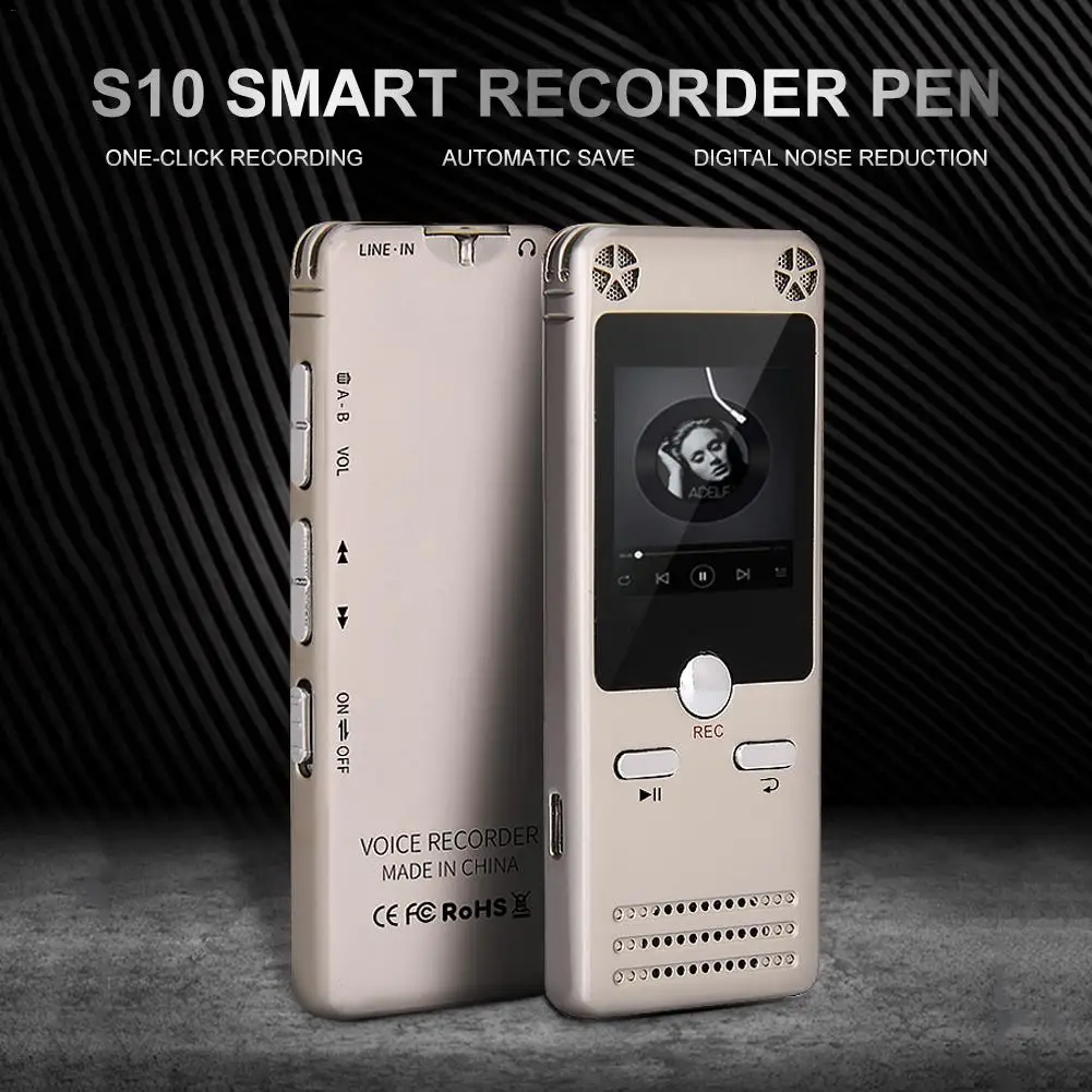S10 8GB Digital Voice Recorder Voice Activated Recorder With Playback For Lectures Meetings Interviews Mini Audio Recorder
S10 8GB Digital Voice Recorder Voice Activated Recorder With Playback For Lectures Meetings Interviews Mini Audio Recorder