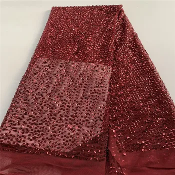 Latest African Lace Fabric 2020 red sequins 3d High Quality French Lace Fabric for Diy Party Wedding Dress Clothes
Latest African Lace Fabric 2020 red sequins 3d High Quality French Lace Fabric for Diy Party Wedding Dress Clothes