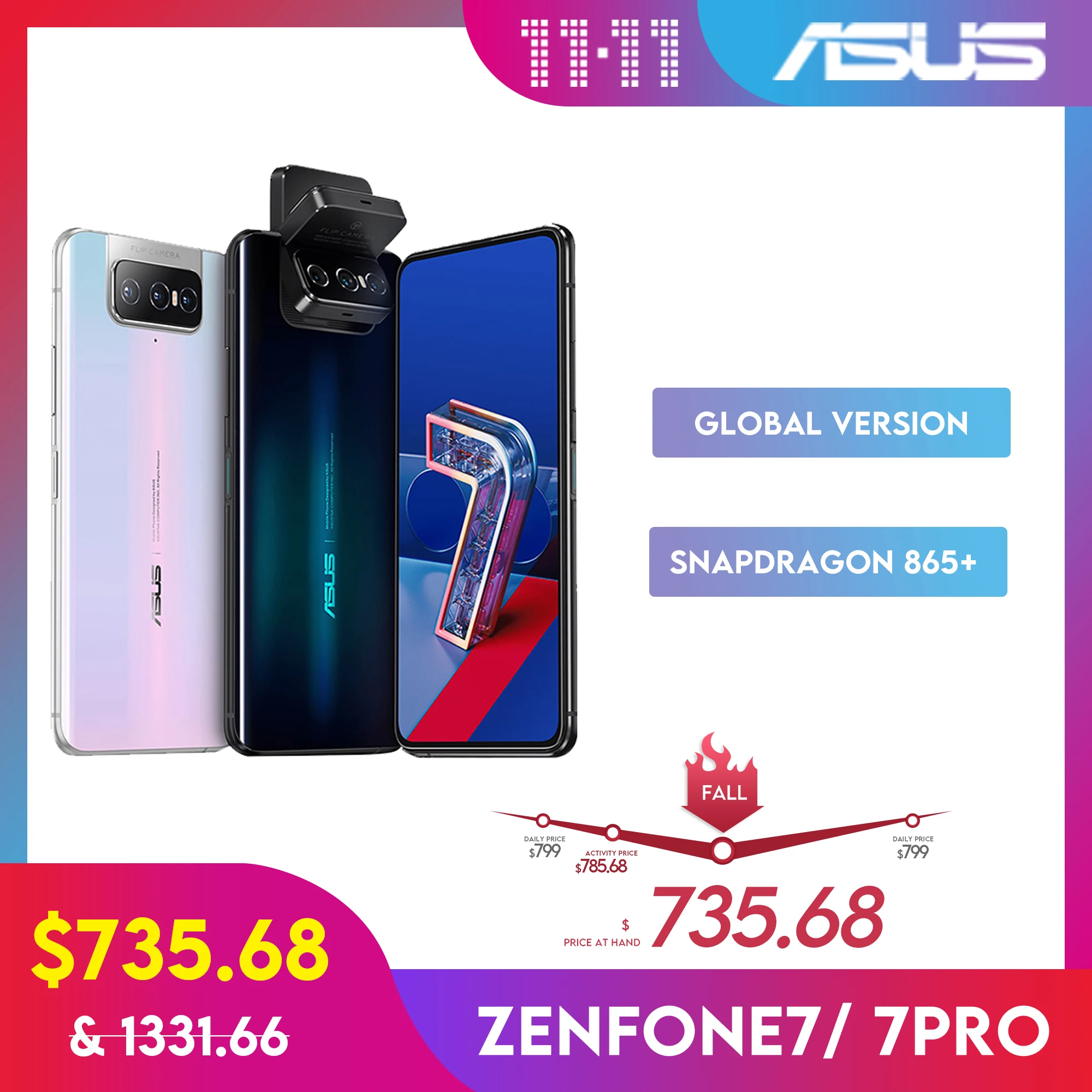 ASUS Zenfone 7/ 7pro Smartphone Snapdragon 865/865 Plus NFC Android OTA 5000mAh QC 4.0 8GB RAM 128/256GB ROM 6.67"Display
ASUS Zenfone 7/ 7pro Smartphone Snapdragon 865/865 Plus NFC Android OTA 5000mAh QC 4.0 8GB RAM 128/256GB ROM 6.67"Display