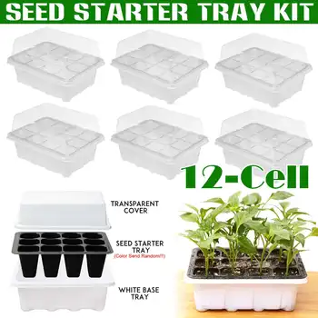 6 Pcs/Set 12 Cells Seed Starter Tray Grow Box Nursery Pot Seedling Starter Germination Kit with Dome Plant Tag for Flower Garden
6 Pcs/Set 12 Cells Seed Starter Tray Grow Box Nursery Pot Seedling Starter Germination Kit with Dome Plant Tag for Flower Garden