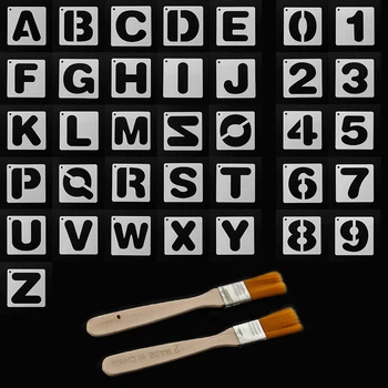 38 PCs/Set Reusable Letter Alphabet Number Stencils Set Decorative Stencils For Wall Painting Scrapbook DIY Crafts Stationery
38 PCs/Set Reusable Letter Alphabet Number Stencils Set Decorative Stencils For Wall Painting Scrapbook DIY Crafts Stationery