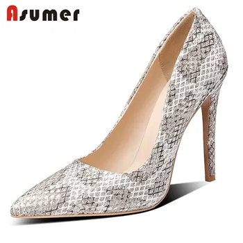 ASUMER 2020 hot sale stiletto high heel party wedding shoes ladies snake pointed toe elegant spring single shoes women pumps 
ASUMER 2020 hot sale stiletto high heel party wedding shoes ladies snake pointed toe elegant spring single shoes women pumps