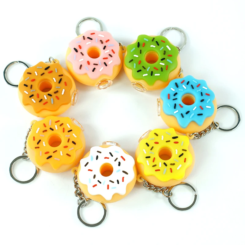 Donuts shape Silicone Smoking Pipe with Keychain Smoke Pipe with Glass Bowl Portable Tobacco Pipe Cigarette Holder
Donuts shape Silicone Smoking Pipe with Keychain Smoke Pipe with Glass Bowl Portable Tobacco Pipe Cigarette Holder