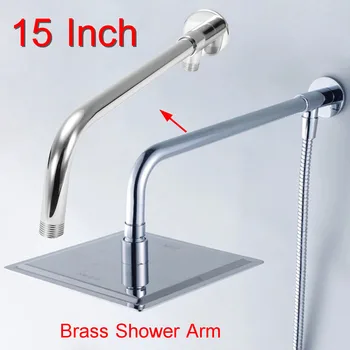 38.5cm Brass Shower Arm with Shower base bathroom Wall Mounted Tube G1/2" Male Rain Shower Head Bracket Extension Pipe 
38.5cm Brass Shower Arm with Shower base bathroom Wall Mounted Tube G1/2" Male Rain Shower Head Bracket Extension Pipe