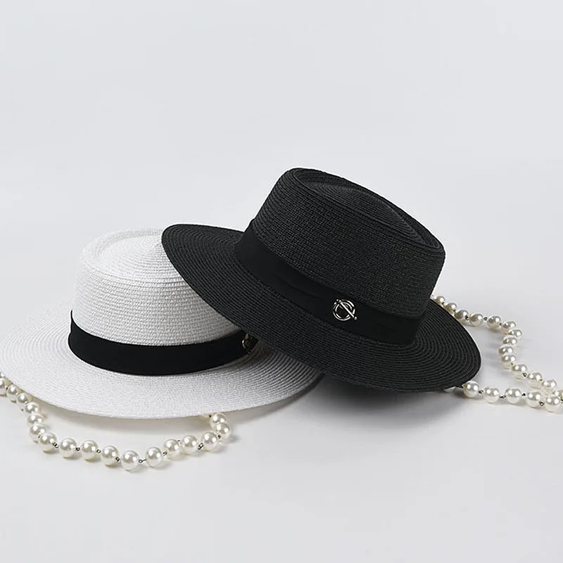 Elegant Women's Summer Hat Sun Protection Cap Female Concave-Convex Flat Wide Brim Hat Pearl Chain Straw Hat Beach Hat Sun Hats 
Elegant Women's Summer Hat Sun Protection Cap Female Concave-Convex Flat Wide Brim Hat Pearl Chain Straw Hat Beach Hat Sun Hats
