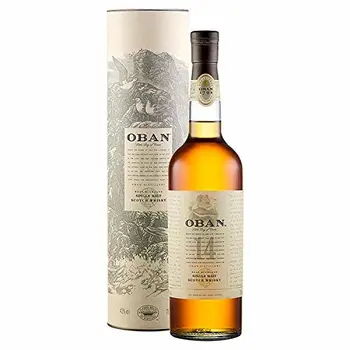 Oban Highland Single Malt Scotch Whisky – 14 Jahre gereift – Rauchig-torfig mit süßen und würzigen Noten – 1 x 0,7l