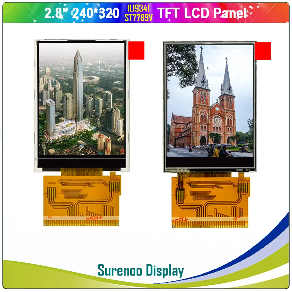 2 8 дюймовый 240*320 37P/1 0 8/16 бит параллельный MCU TFT ЖК модуль экран LCM ILI9341 с резистивной