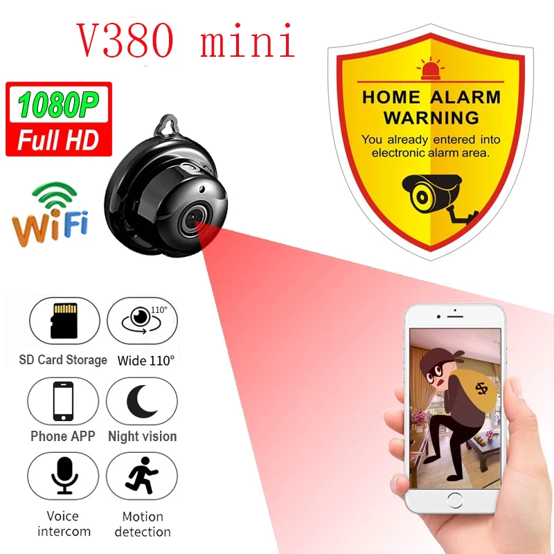 Wireless Mini WIFI 1080P IP Camera Cloud Infrared Storage Night Vision Smart Home Security Baby Monitor Motion Detection SD Card
Wireless Mini WIFI 1080P IP Camera Cloud Infrared Storage Night Vision Smart Home Security Baby Monitor Motion Detection SD Card
