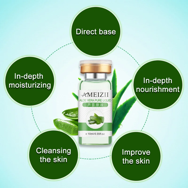 Aloe Natural Face Collagen Serum Anti Wrinkle Aging in Facial Suncream Hyaluronic Acid rich in Vitamin Skin Care Essence TSLM2