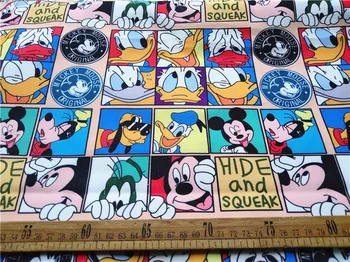 50*140CM Cartoon mickey patchwork canvas fabric for Tissue Kids home textile for Sewing Tilda bag Curtain tablecloth
50*140CM Cartoon mickey patchwork canvas fabric for Tissue Kids home textile for Sewing Tilda bag Curtain tablecloth