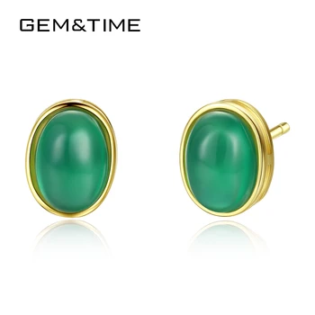 Gem&Time Vintage Green Emerald Oval Design Stud Earrings 925 Sterling Silver Earrings Fine Jewelry Gift SE0225
Gem&Time Vintage Green Emerald Oval Design Stud Earrings 925 Sterling Silver Earrings Fine Jewelry Gift SE0225