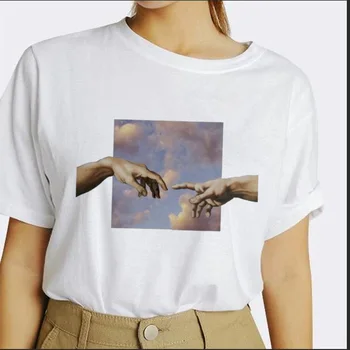 Hand In Hand With You Michelangelo T-shirt Women Hands Women Aesthetic Graphic Tshirt Female Vintage 90s Femme Harajuku T Shirt
Hand In Hand With You Michelangelo T-shirt Women Hands Women Aesthetic Graphic Tshirt Female Vintage 90s Femme Harajuku T Shirt