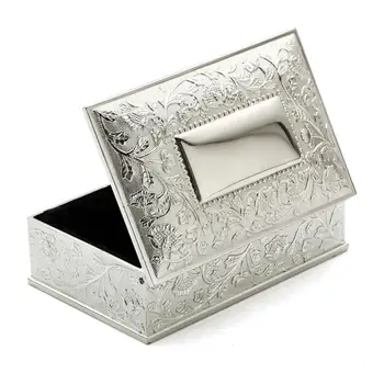 Personalized Silver Deluxe Jewelry Box - Engraved Modern Jewelry Box - Floral Sunflower Rectangular Trinket Box for Flower Girl,
Personalized Silver Deluxe Jewelry Box - Engraved Modern Jewelry Box - Floral Sunflower Rectangular Trinket Box for Flower Girl,